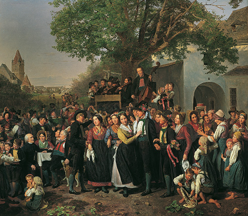 крестьянская свадьба в Нижней Австрии 1843 год 